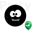 Pókarc / Spider Face #762 Gemar latex lufik dekorációhoz,Gemar Go Green – környezetbarát latex lufik,Gemar 13 cm latex lufi méretbemutató ábra