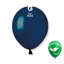 Sötétkék / Navy #102 Gemar latex lufik dekorációhoz,Gemar Go Green – környezetbarát latex lufik,Gemar 13 cm latex lufi méretbemutató ábra