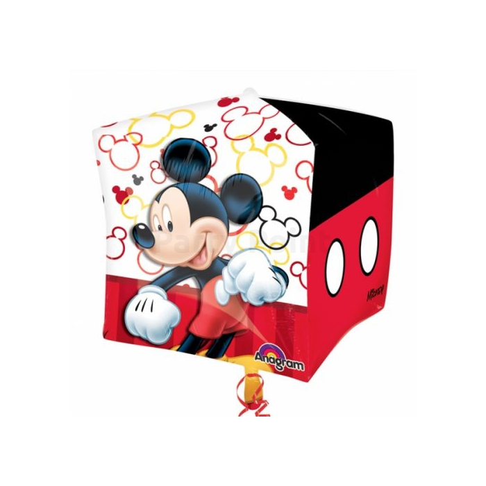 Cubez - Mickey Birthday fólia lufi, 38 cm