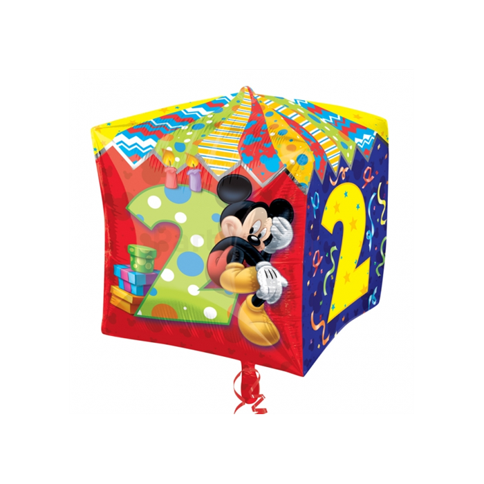 Cubez - Mickey 2nd Birthday fólia lufi, 38 cm