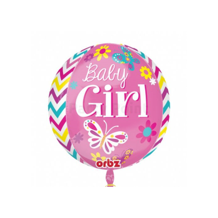 Orbz -Baby Girl fólia lufi, 40 cm -es