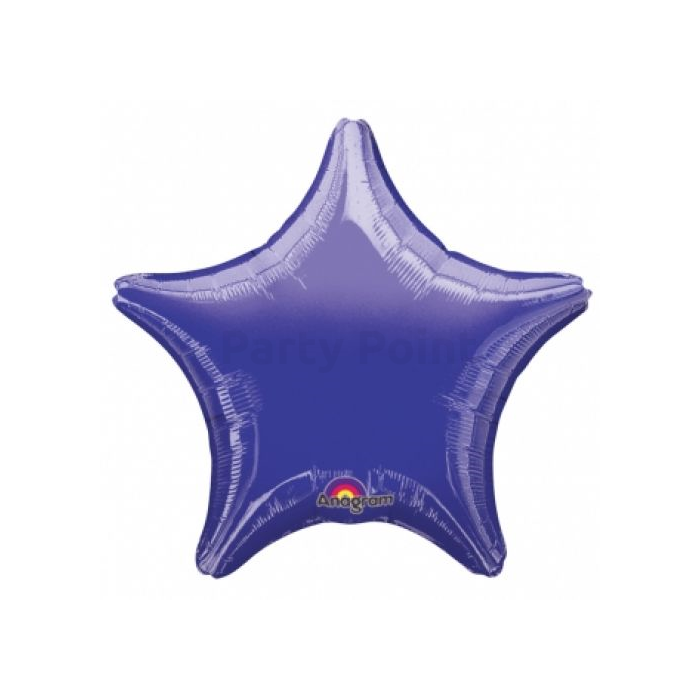 48 cm-es lila csillag alakú fólia lufi