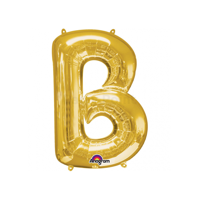 86 cm-es arany színű B betű fólia lufi