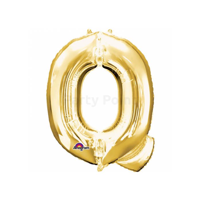 81 cm-es arany színű Q betű fólia lufi