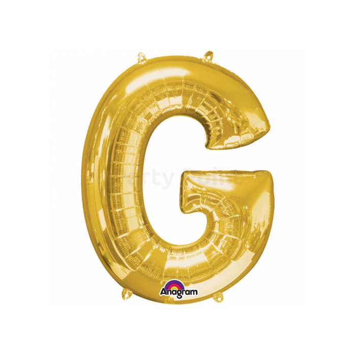 33 cm-es arany színű G betű fólia lufi