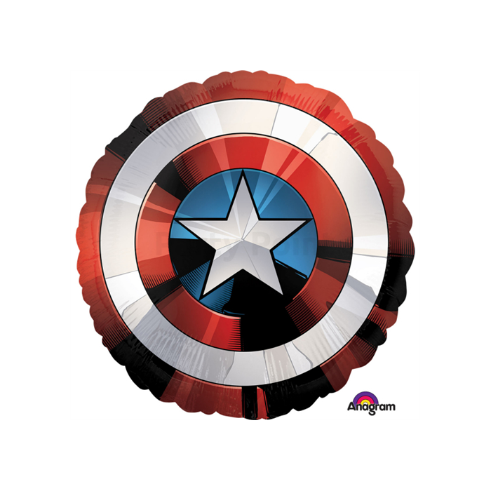 Jumbo -Captain America pajzs fólia lufi, 71 cm