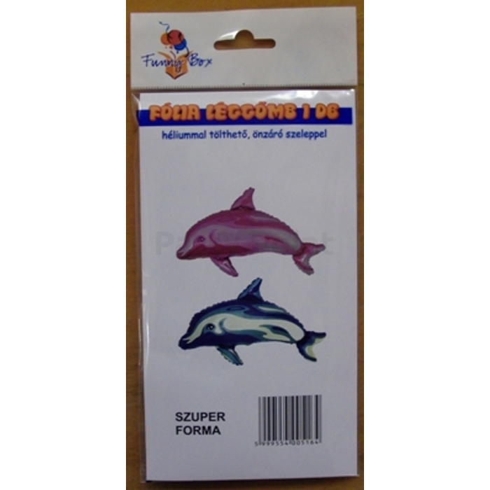Kék delfin fólia lufi