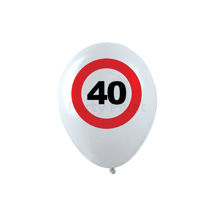 Behajtani tilos 40. születésnapra gumi léggömb 12db/cs.
