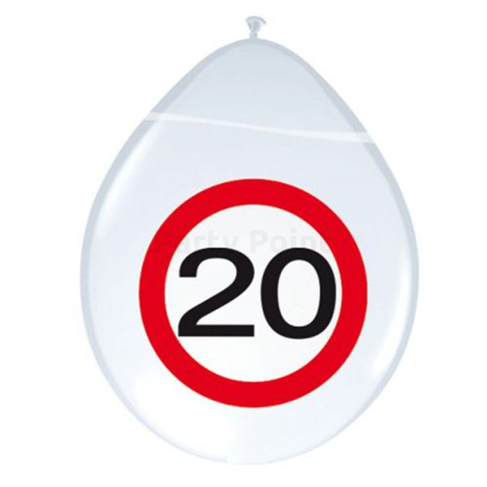 Behajtani tilos gumi lufi 20. születésnapra - 8 db / csomag