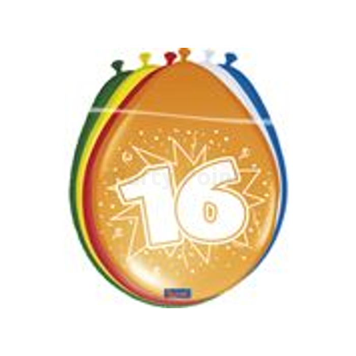 Számos gumi lufi 16, lógatható 8 db/cs.