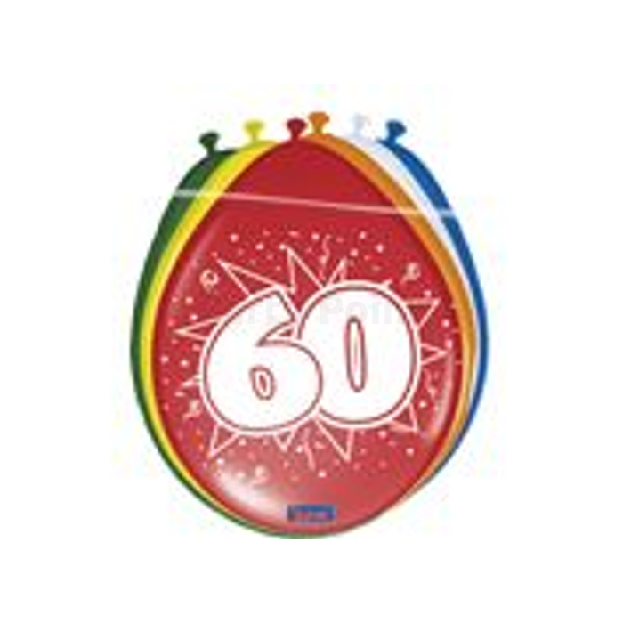 Számos gumi lufi 60, lógatható 8 db/cs.