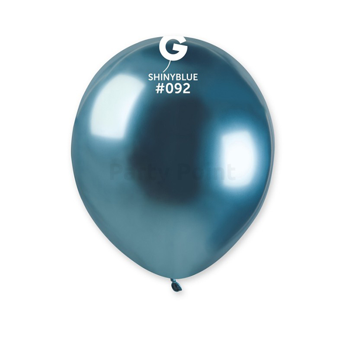 13 cm-es Shiny kék színű gumi léggömb - 100 db / csomag