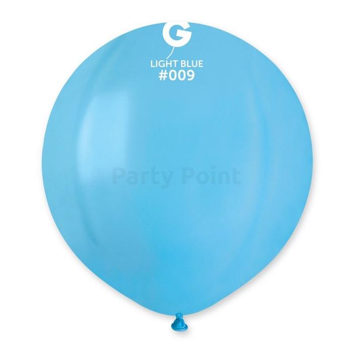 48 cm-es világoskék gumi léggömb 50 db/cs.