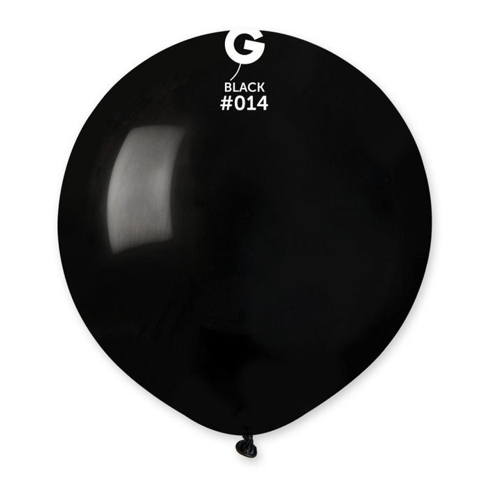 48 cm-es fekete gumi léggömb - 50 db / csomag