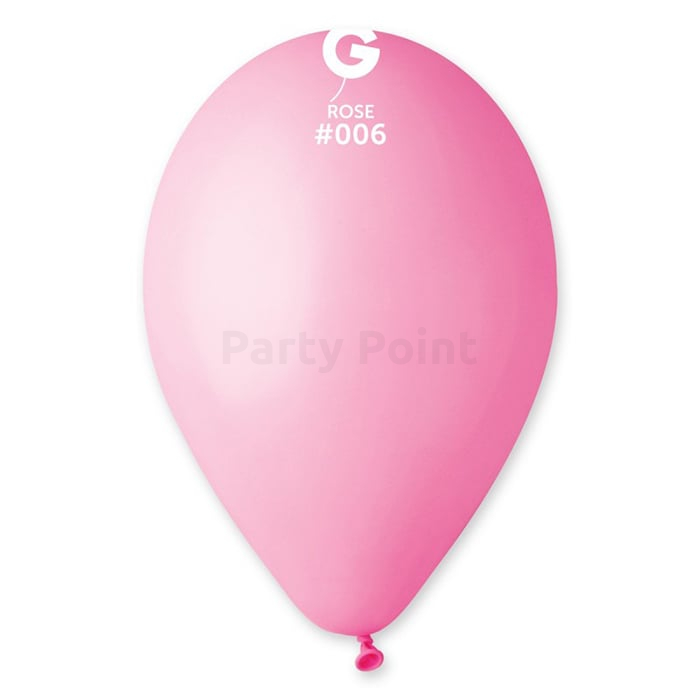 26 cm-es rózsaszín gumi léggömb 100 db/cs.