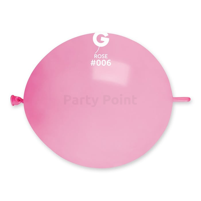 33 cm-es bóbitás rózsaszín gumi léggömb 100 db/cs.