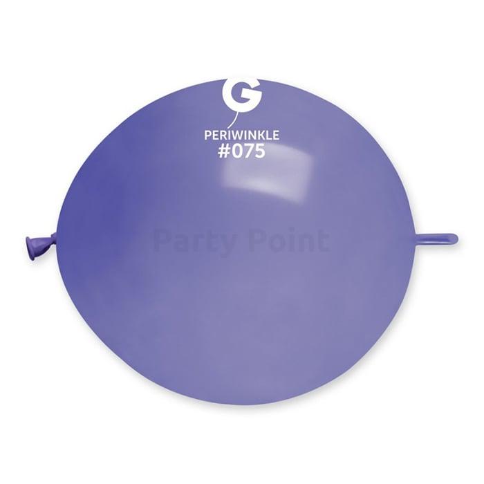 33 cm-es bóbitás kékeslila gumi léggömb 100 db/cs.
