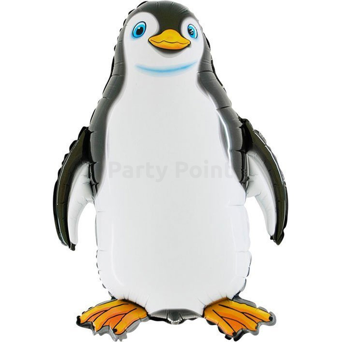 SuperShape - fekete pingvin fólia lufi, 76 cm