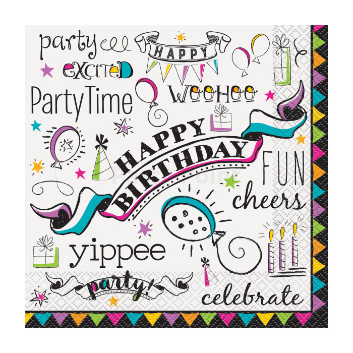 Happy Birthday Party Time Szalveta 16db Cs Szalveta Party Point Webaruhaz