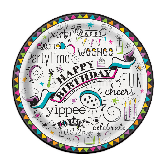 Happy Birthday Party Time Tanyer 23cm 8db Cs Tanyer Party Point Webaruhaz