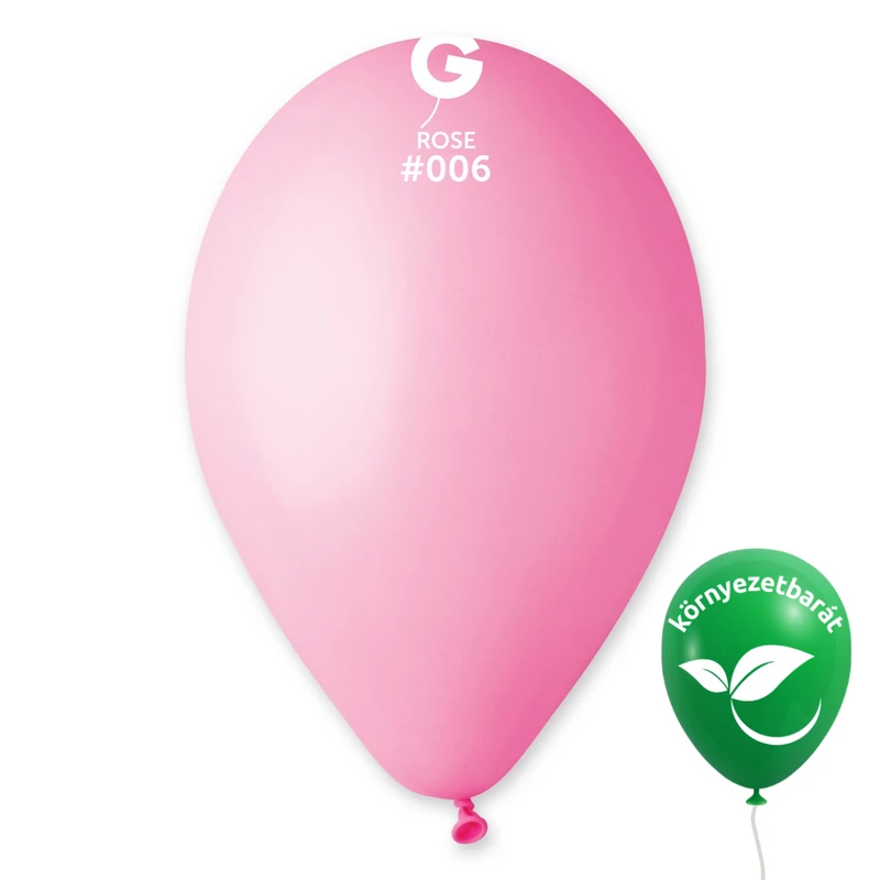 Rózsaszín / Rose #006 Gemar latex lufik dekorációhoz,Gemar Go Green – környezetbarát latex lufik,Gemar 33 CM latex lufi méretbemutató ábra