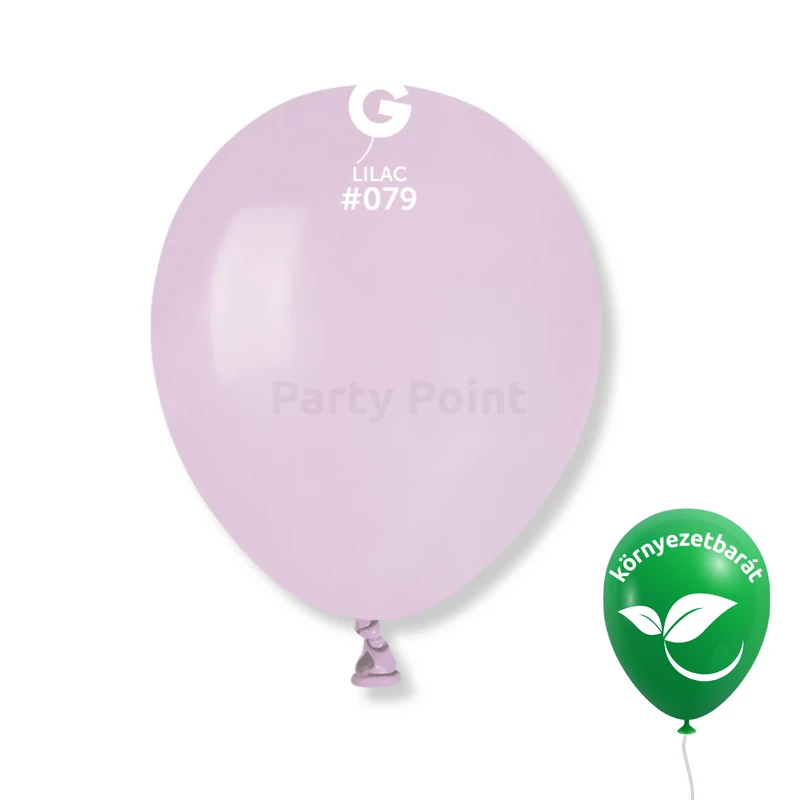 Halványlila / Lilac #079 Gemar latex lufik dekorációhoz,Gemar Go Green – környezetbarát latex lufik,Gemar 13 cm latex lufi méretbemutató ábra