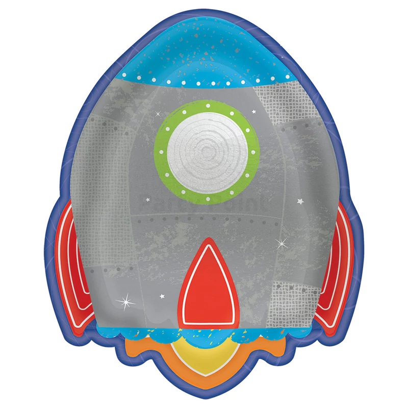 Blast Off-Rakéta alakú papírtányér 8 db/cs.