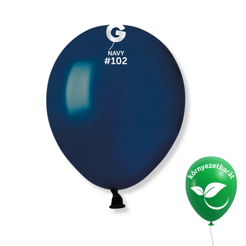 Sötétkék / Navy #102 Gemar latex lufik dekorációhoz,Gemar Go Green – környezetbarát latex lufik,Gemar 13 cm latex lufi méretbemutató ábra