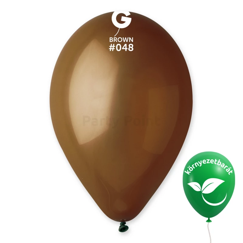 Barna / Brown #048 Gemar latex lufik dekorációhoz,Gemar Go Green – környezetbarát latex lufik,Gemar 26 CM latex lufi méretbemutató ábra