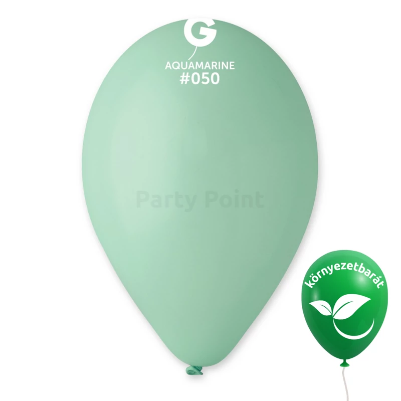 Aquamarine / Aquamarine #050 Gemar latex lufik dekorációhoz,Gemar Go Green – környezetbarát latex lufik,Gemar 30 cm latex lufi méretbemutató ábra