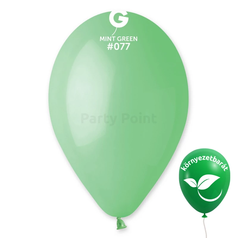 Mentazöld / Mint Green #077 Gemar latex lufik dekorációhoz,Gemar Go Green – környezetbarát latex lufik,Gemar 33 CM latex lufi méretbemutató ábra