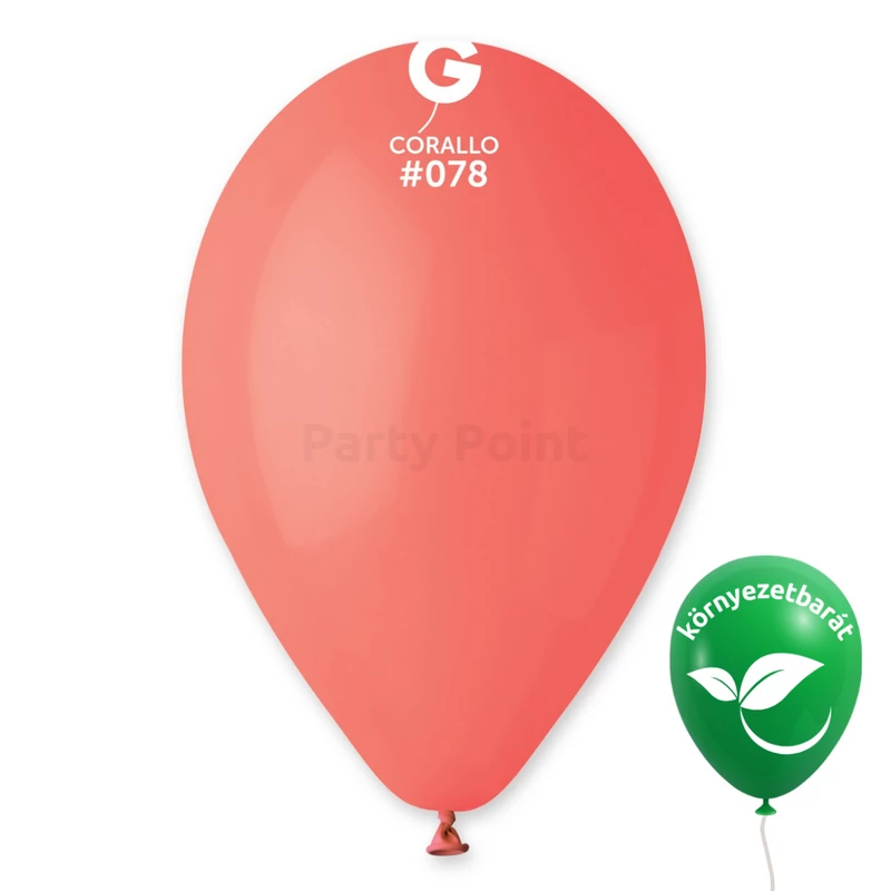 Korall / Corallo #078 Gemar latex lufik dekorációhoz,Gemar Go Green – környezetbarát latex lufik,Gemar 30 CM latex lufi méretbemutató ábra