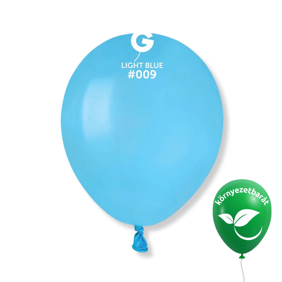 Gemar 13 cm Világoskék / Light Blue #009 bio latex lufi – 100 db/csomag