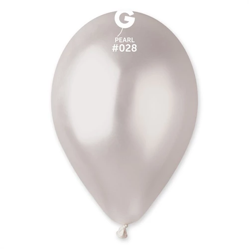 26 cm-es metál gyöngyház színű gumi léggömb - 50 db / csomag