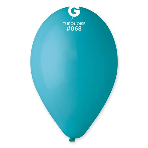 26 cm-es türkiz gumi léggömb - 50 db / csomag