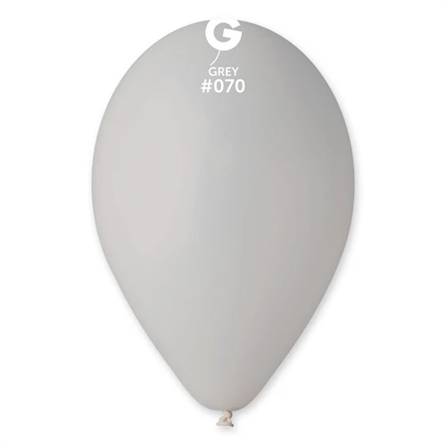 26 cm-es szürke gumi léggömb - 50 db / csomag