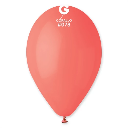 26 cm-es korall gumi léggömb - 50 db / csomag