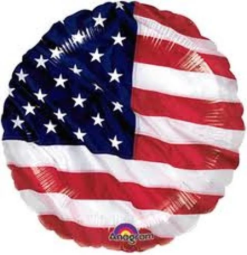 45 cm-es USA zászló fólia lufi