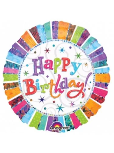 45 cm-es Radiant Happy Birthday fólia lufi