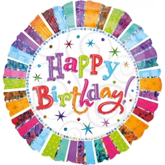 Jumbo -Radiant Happy Birthday fólia lufi