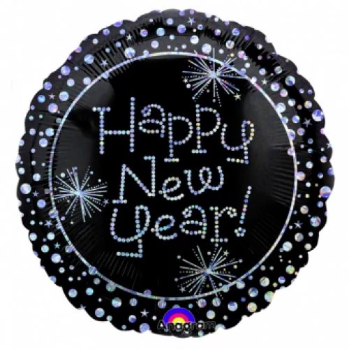 45 cm-es Happy New Year fólia lufi