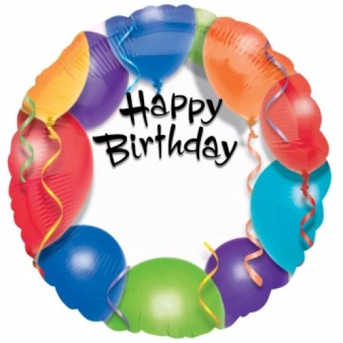 45 cm-es Happy Birthday írható fólia lufi