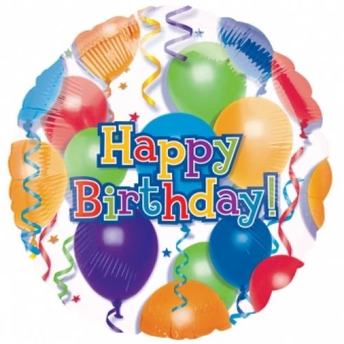 45 cm-es Happy Birthday fólia lufi