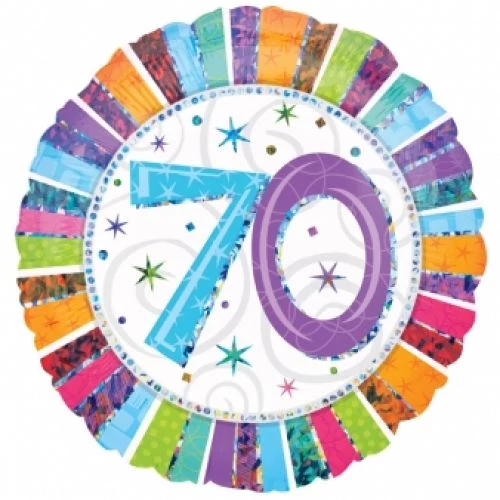45 cm-es Radiant Happy Birthday 70 fólia lufi