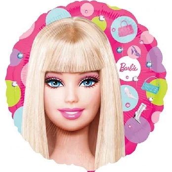 23 cm -es Barbie pöttyös fólia lufi