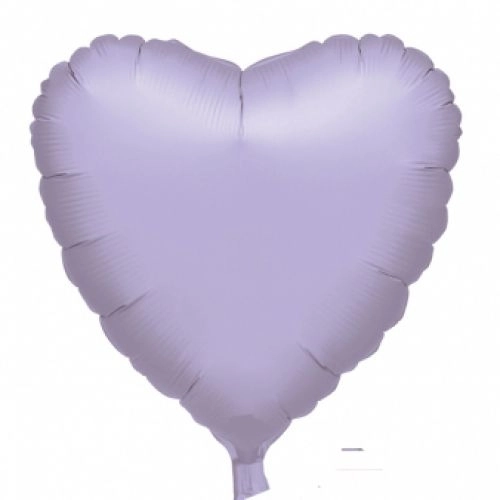 45 cm-es metál lila szív alakú fólia lufi