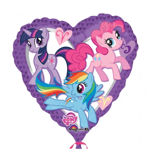 45 cm-es My Little Pony szív alakú fólia lufi