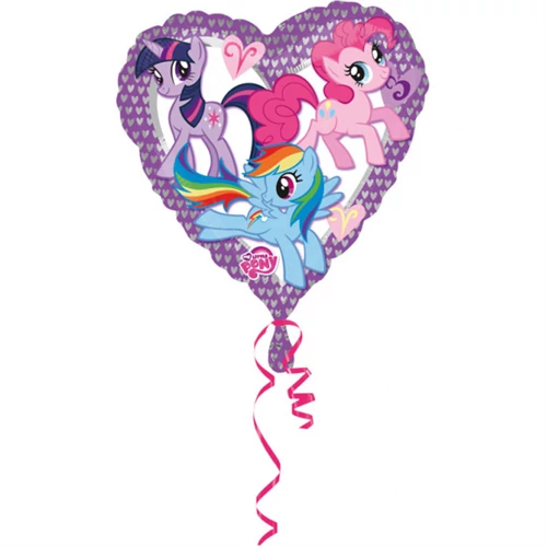 45 cm-es My Little Pony szív alakú fólia lufi