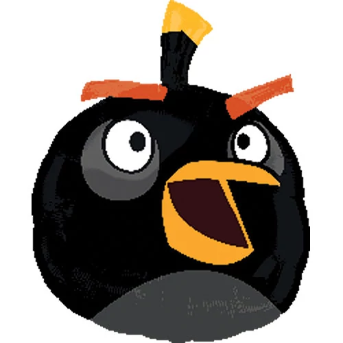SuperShape -Angry Birds fekete madár fólia lufi