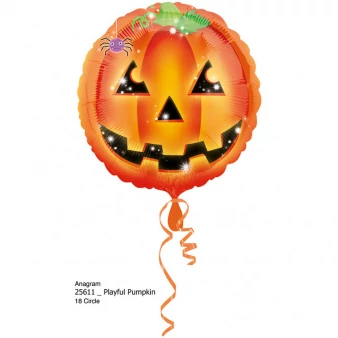 45 cm-es Halloween tökös-pókos fólia lufi